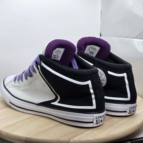 Mens Size 11 - Converse Chuck Taylor All Star High Street MID Purple/Black/White - Picture 7 of 9